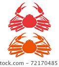 Crab club simple silhouette illustration set 72170485