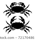 Crab club simple silhouette illustration set 72170486