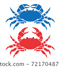 Crab club simple silhouette illustration set 72170487