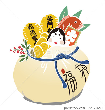 Business prosperity, lucky bag, oval (vector) 72170659