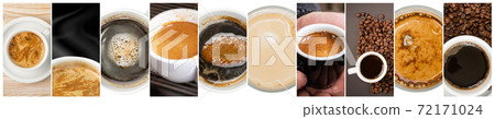 Coffee Cups Drink Collage, Various Coffee Collection 72171024