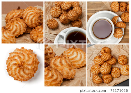 Coconut Cookies Collage, Various Cocoanut Macaroons Collection Coconut Cookies Collage, Various Cocoanut Macaroons Collection 72171026