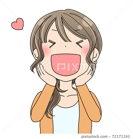 Female facial expression _ happy 72171193