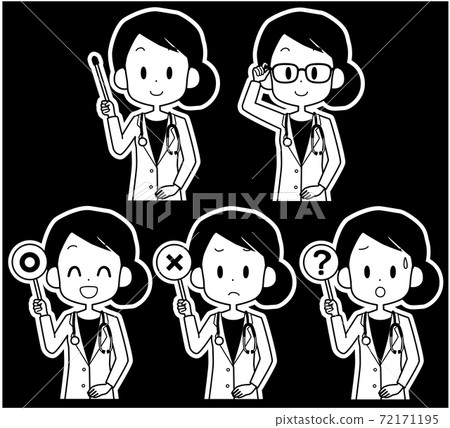 Female doctor pointer set 72171195