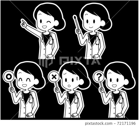 Female doctor pointer set 72171196