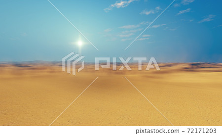 Sandy african desert at daytime 3D illustration 72171203