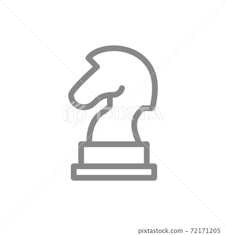 Knight chess line icon. Board game, table entertainment symbol 72171205