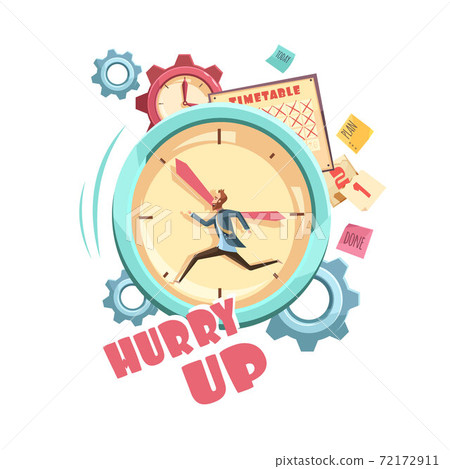 Time Control Retro Cartoon Design 72172911
