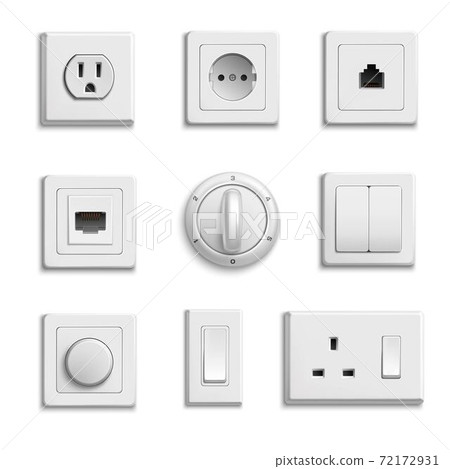 Switches Sockets Realistic Set 72172931