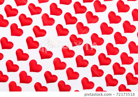 Red hearts isolated on white background 72173518