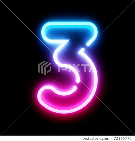 3D Rendering Bleu and Pink Neon Lights Font on dark background 3D Rendering Bleu and Pink Neon Lights Font on dark background 72175775
