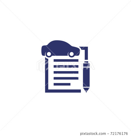 car loan or insurance contract vector icon 72176176