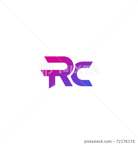 RC letters logo design on white - Stock Illustration [72176178] - PIXTA