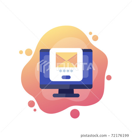 mail access, authentication with password, vector mail access, authentication with password, vector 72176199