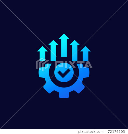 efficient production and efficiency icon, vector efficient production and efficiency icon, vector 72176203