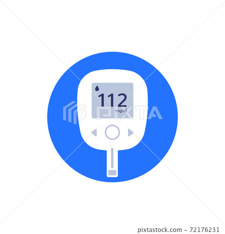 Glucose test, glucometer vector icon Glucose test, glucometer vector icon 72176231