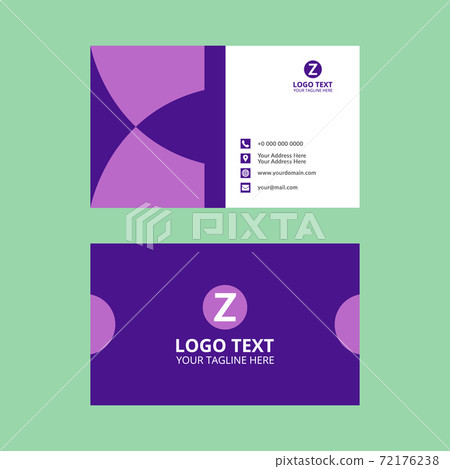 Purple Elegant Business Card Template 72176238