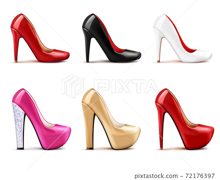 Women Shoes Realistic Set Women Shoes Realistic Set 72176397