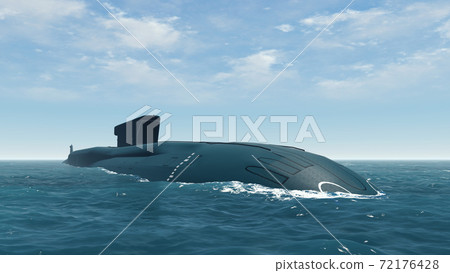 Russian Borei class nuclear submarine Front view 72176428