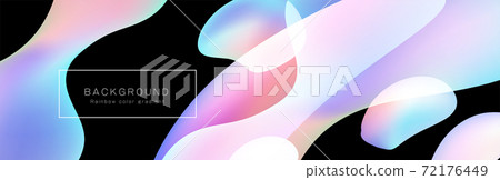 Rainbow gradient, background design, soap bubbles 72176449