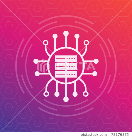 server icon, vector pictogram 72176875