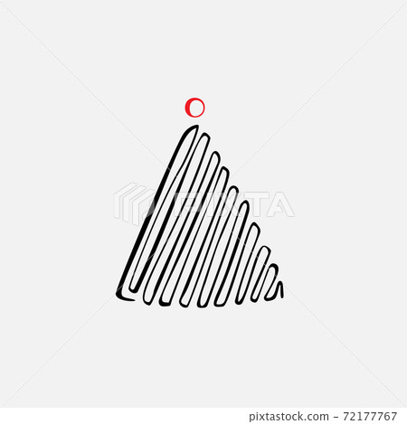 Hand Drawn Christmas Tree Design Element Isolated-插圖素材 [72177767] - PIXTA圖庫