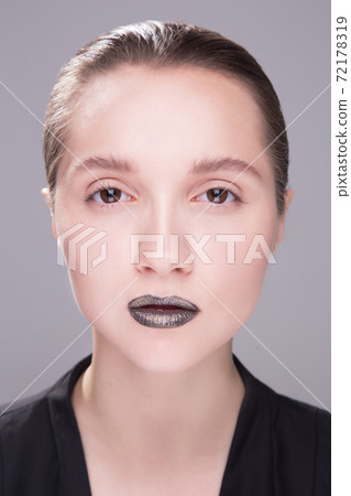 Beautiful Young Woman with Clean Fresh Skin look away .Girl beauty face care. Facial treatment . Beautiful Young Woman with Clean Fresh Skin look away .Girl beauty face care. Facial treatment . 72178319