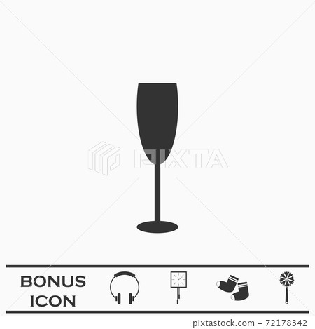 Goblet icon flat. 72178342