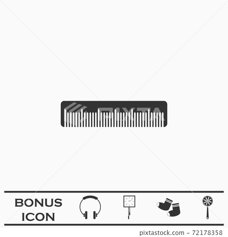 Comb icon flat. Comb icon flat. 72178358