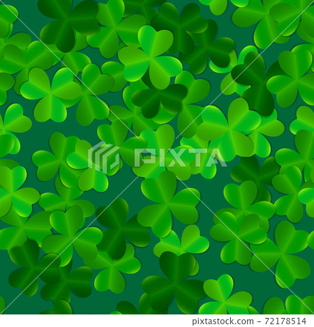 Clover Leaves Seamless Pattern Background... - Stock Illustration ...