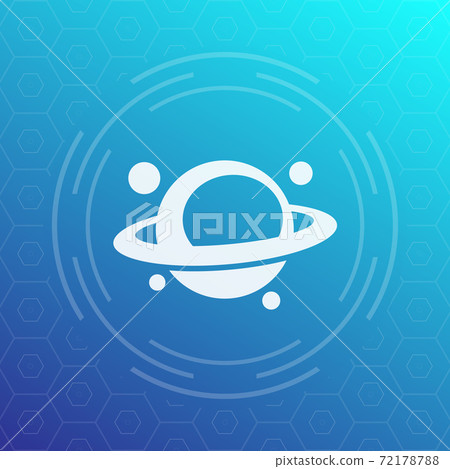 Planet vector icon, astronomy, space exploration - Stock Illustration ...