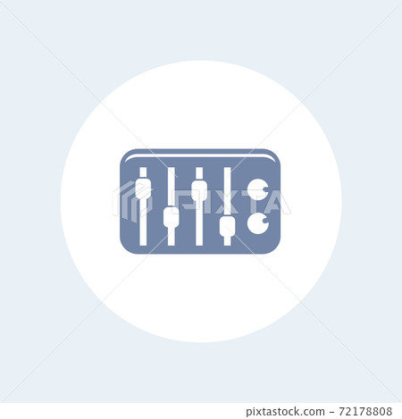 sound mixer icon isolated on white sound mixer icon isolated on white 72178808