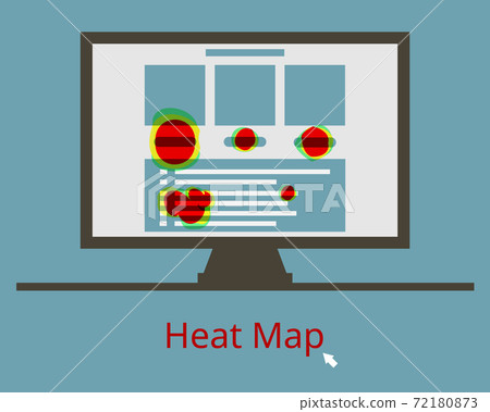 data visualization technique called heatmap webpage shows user behavior on specific webpages 72180873