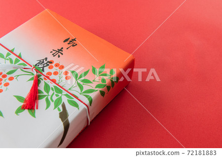 Red rice red background gift image material 72181883
