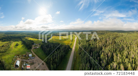 Beautiful Panoramic View of Canadian Nature 72183448
