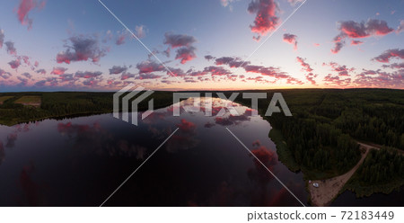 Beautiful Panoramic View of Canadian Nature 72183449