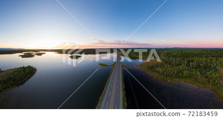 Beautiful Panoramic View of Canadian Nature 72183459