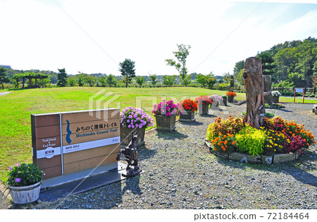 The starting point and ending point of the Michinoku Shiokaze Trail, Matsukawaura Environmental Park, Soma City 72184464