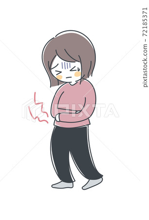 胃痛的人・矢量3 72185371