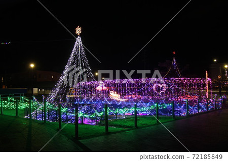 Illuminations of Sato Fureai Park in Chikuma City in the middle of winter Illuminations of Sato Fureai Park in Chikuma City in the middle of winter 72185849