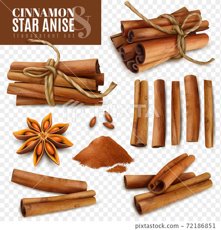 Cinnamon Star Anise Transparent Set 72186851
