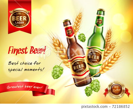 Beer Realistic AD Composition 72186852