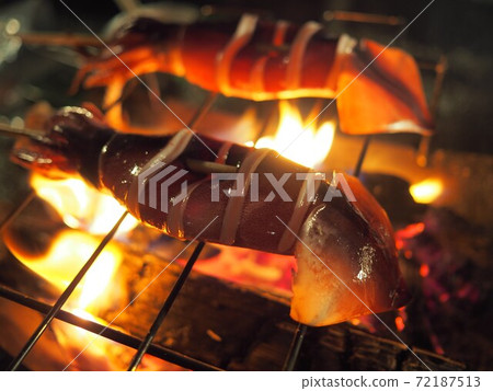 Squid over charcoal 72187513