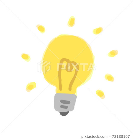 Cute Illustration of Lightbulb; Doodle style icon, Hand drawn vector illustration like watercolor Cute Illustration of Lightbulb; Doodle style icon, Hand drawn vector illustration like watercolor 72188107