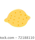 Cute Illustration of Lemon; Doodle style icon, Hand drawn vector illustration like watercolor 72188110
