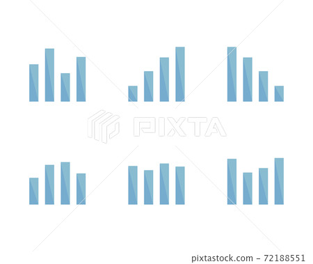 Bar chart illustration set / icon / data /... - Stock Illustration ...