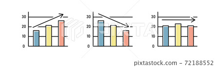 Bar chart illustration set / icon / data /... - Stock Illustration ...