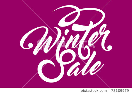 Winter sale calligraphic text 72189979
