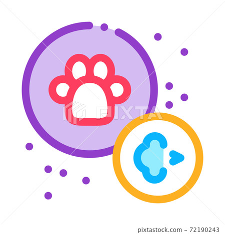 allergy on animals color icon vector illustration allergy on animals color icon vector illustration 72190243