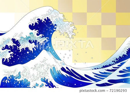 Japanese-style landscape of ukiyo-e, the Great Wave off Kanagawa 72190293